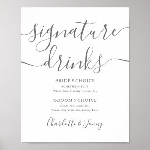 Signature Script Signature Drinks Sign