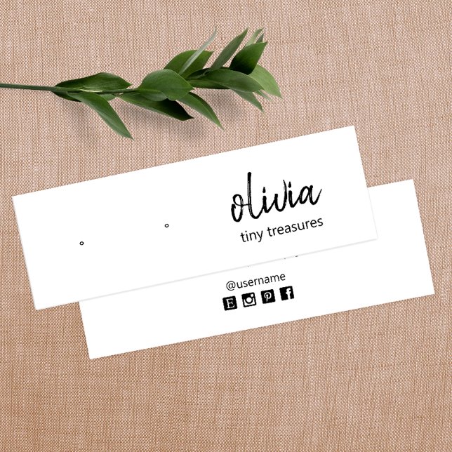 Signature  Script Stud Earring  Display Card (Creator Uploaded)