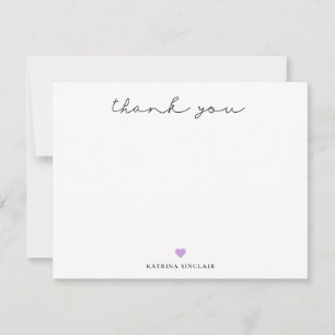 Signature Script Thank You Wisteria Purple Heart Card