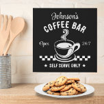 Signature Self Serve Coffee Bar Faux Canvas Print<br><div class="desc">This chalkboard style canvas wall art is the perfect addition for your very own coffee bar or personalise it with your desired name and give as a memorable housewarming gift. Design includes copyright material of Cricut.</div>