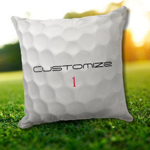Signature Series 1 Personalised Golf Ball Gifts Cushion