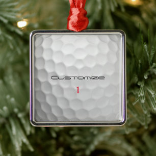 Signature Series 1 Personalised Golf Ball Gifts Metal Ornament