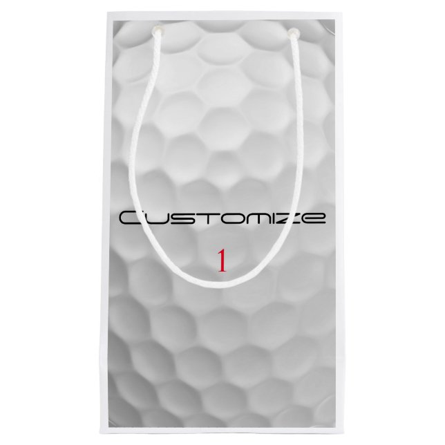 Signature Series 1 Personalised Golf Ball Gifts Small Gift Bag (Front)