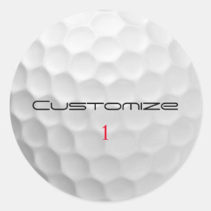 Signature Series 1 Personalized Golf Ball Gifts Classic Round Sticker