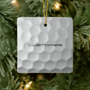 Signature Series Personalised Golf Ball Gifts Ceramic Ornament