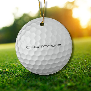 Signature Series Personalised Golf Ball Gifts Ceramic Ornament