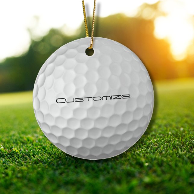 Signature Series Personalised Golf Ball Gifts Ceramic Ornament (Creator Uploaded)