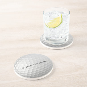 Signature Series Personalised Golf Ball Gifts Coaster