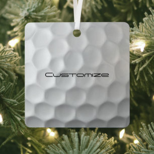 Signature Series Personalised Golf Ball Gifts Metal Tree Decoration