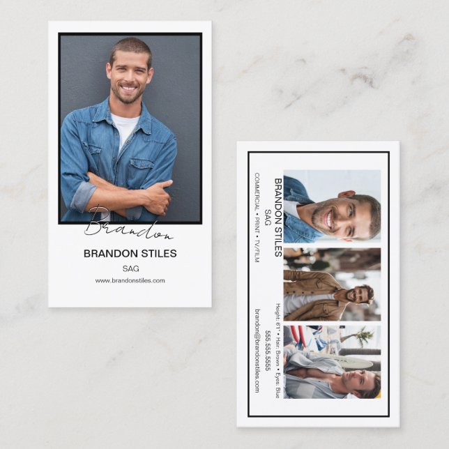 Signature Talent Calling Card | Mini Comp Cards (Front/Back)