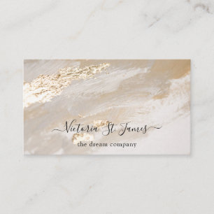 Signature Vintage Gold Beige Business Card