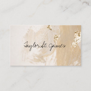 Signature Vintage Gold Beige Painting Business Car Card