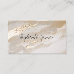 Signature Vintage Gold Beige Painting Business Car Card