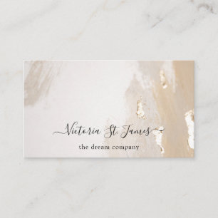 Signature Vintage Gold Beige Painting Business Car Card