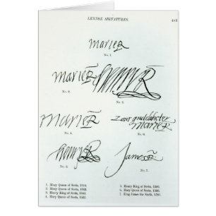 Signatures of Mary Queen of Scots