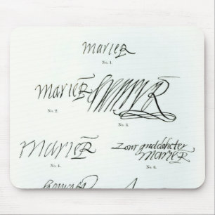 Signatures of Mary Queen of Scots Mouse Pad