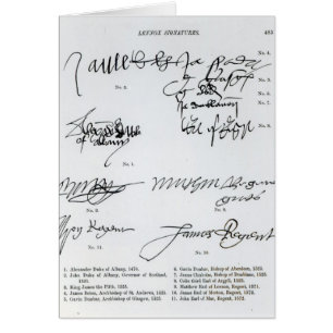 Signatures of Scottish 15th and 16th century