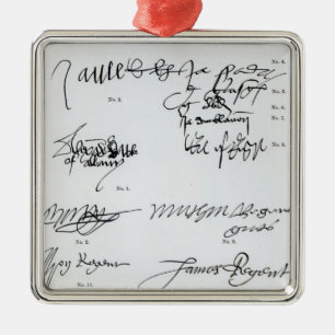 Signatures of Scottish 15th and 16th century Metal Tree Decoration