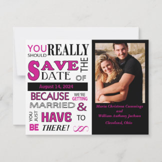 Signboard Save The Date (Pink) Announcement