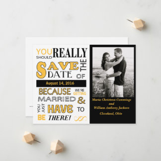 Signboard Save The Date (Yellow) Announcement