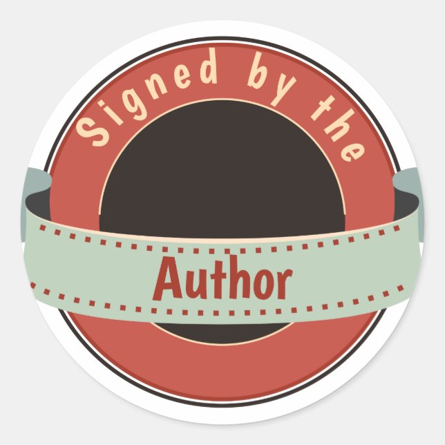Signed by the Author, Classic Round Sticker (Front)