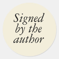Signed by the Author Stickers