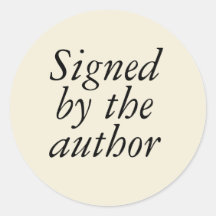 Signed by the Author Stickers