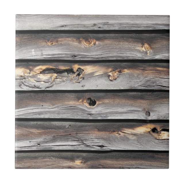 signed by the weather as old wood background ceramic tile (Front)