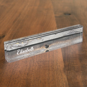 signed by the weather as old wood background name  nameplate