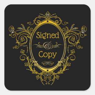 Signed Copy - Author Book Plate Square Sticker