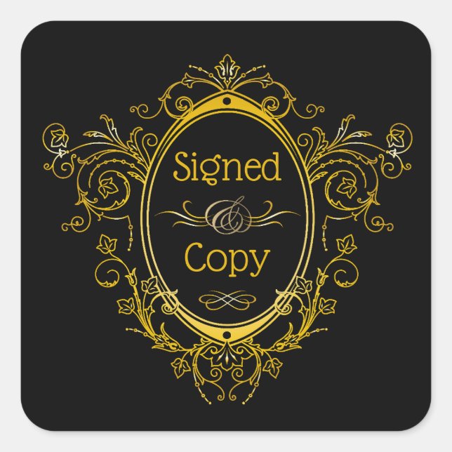 Signed Copy - Author Book Plate Square Sticker (Front)