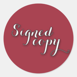 Signed Copy Classic Round Sticker