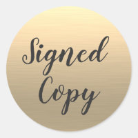 Signed Copy Gold Writer