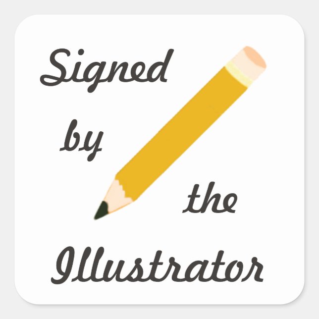 Signed Copy - Illustrator - Square Stickers (#54) (Front)