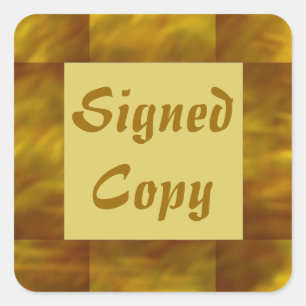 Signed Copy - Square Stickers (#12)