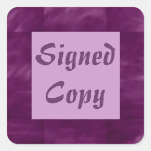 Signed Copy - Square Stickers (#15)