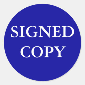 SIGNEDCOPY CLASSIC ROUND STICKER