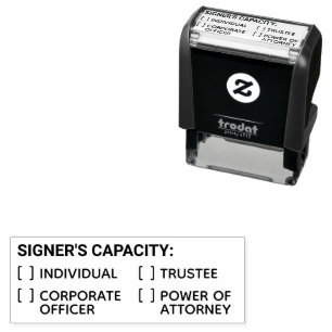Signer Capacity Checklist Real Estate Notary Self-inking Stamp
