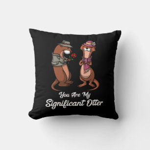 Significant Otter Cute Animal Couple Cushion