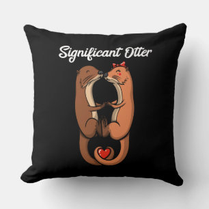 Significant Otter Cute Animals Couple Joke Cushion