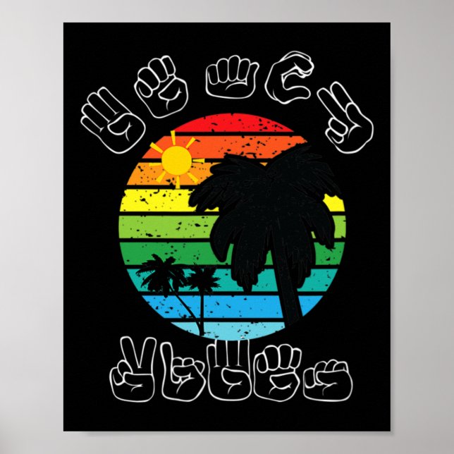 Signing ASL Sign Language Clothes Beach Deaf Aware (Front)