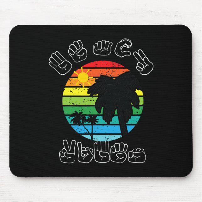 Signing ASL Sign Language Clothes Beach Deaf Aware Mouse Pad (Front)