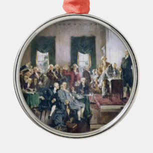 Signing of the Constitution by Howard C. Christy Metal Tree Decoration