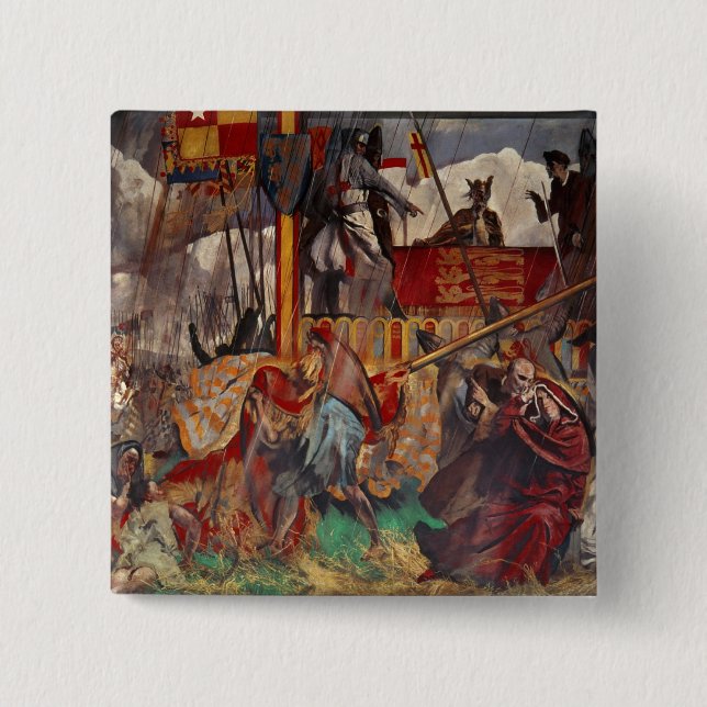 Signing of the Magna Carta, 1215 15 Cm Square Badge (Front)