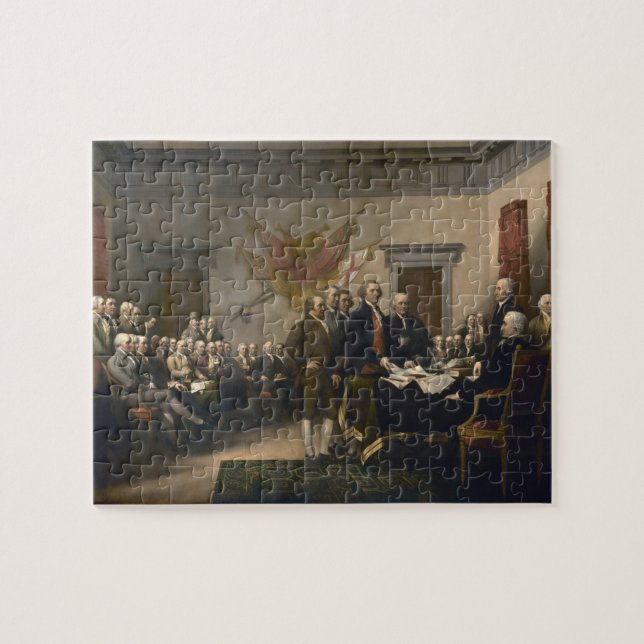 Signing the Declaration of Independence, July 4th Jigsaw Puzzle (Horizontal)