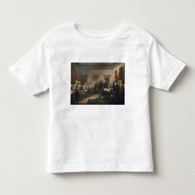 Signing the Declaration of Independence, July 4th Toddler T-Shirt (Front)
