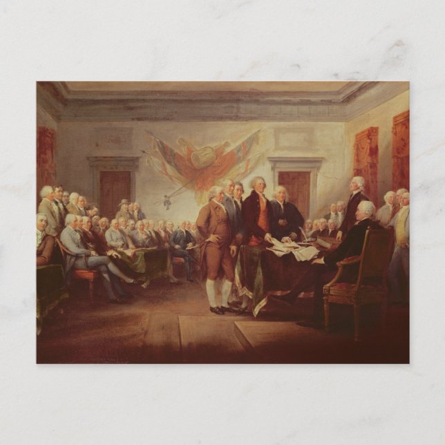 Signing the Declaration of Independence Postcard (Front)