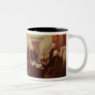 Signing the Declaration of Independence Two-Tone Coffee Mug