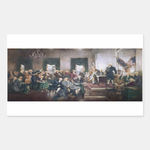Signing the US Constitution by Christy Rectangular Sticker