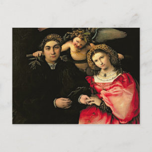 Signor Marsilio Cassotti and his Wife, Faustina Postcard